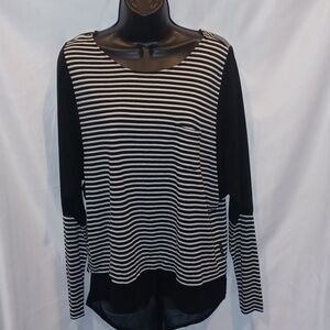 Seven7 Luxe Lane Bryant Long sheer sleeves TShirt